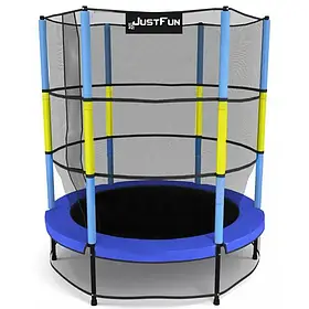 Батут із захисною сіткою Just Fun New-Blue (діаметр 140 см)