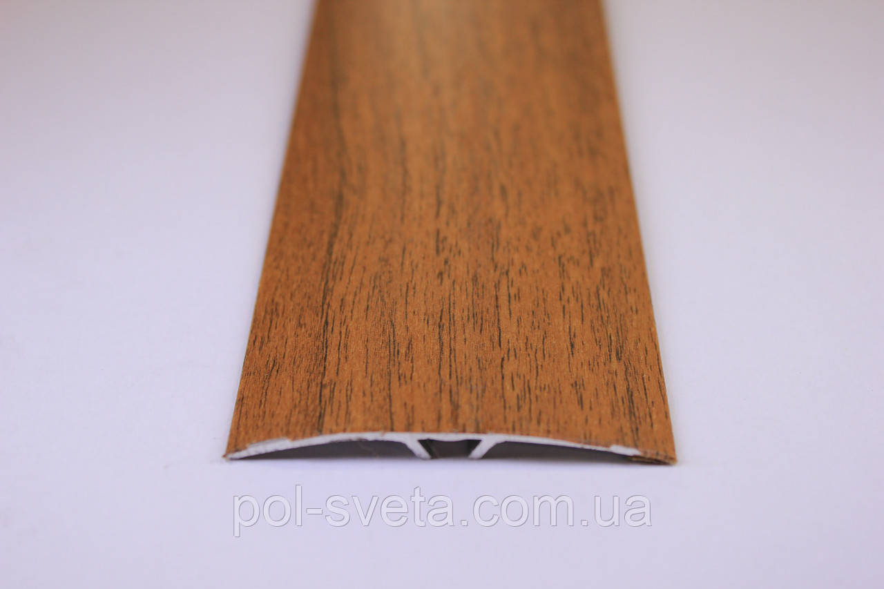 Напівкруглий підлоговий поріг шириною 60мм Горіх лісовий (АП-14), фото 1