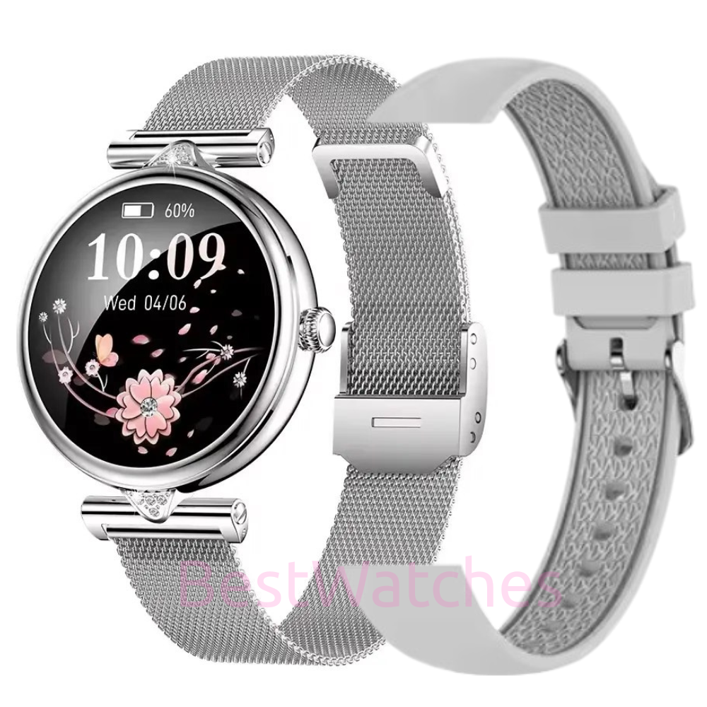 Смарт-годинник жіночий водонепроникний з Amoled екраном Modfit Eclipse Silver Mesh