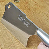 Сокира кухонна King Gary для м'яса 442г, 28см, суцільнометалевий, фото 2