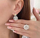 Незвичайний набір срібла зі вставками білого фіаніту Венера, фото 3