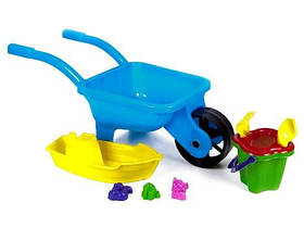 Тачка з човником та пісковим набором, 60*29см, ТМ KINDER WAY, Україна (3шт)