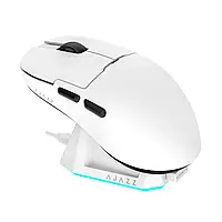 Миша Ajazz AJ159P MC бездротова ігрова PAW3311 із зарядною док станцією - Білий