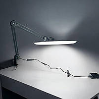 Лампа-лижа з регулюванням яскравості на струбціні чорна