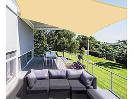 Сонцезахисний тент, навіс 3х4 м водонепроникний 01887 Польща Бежевий