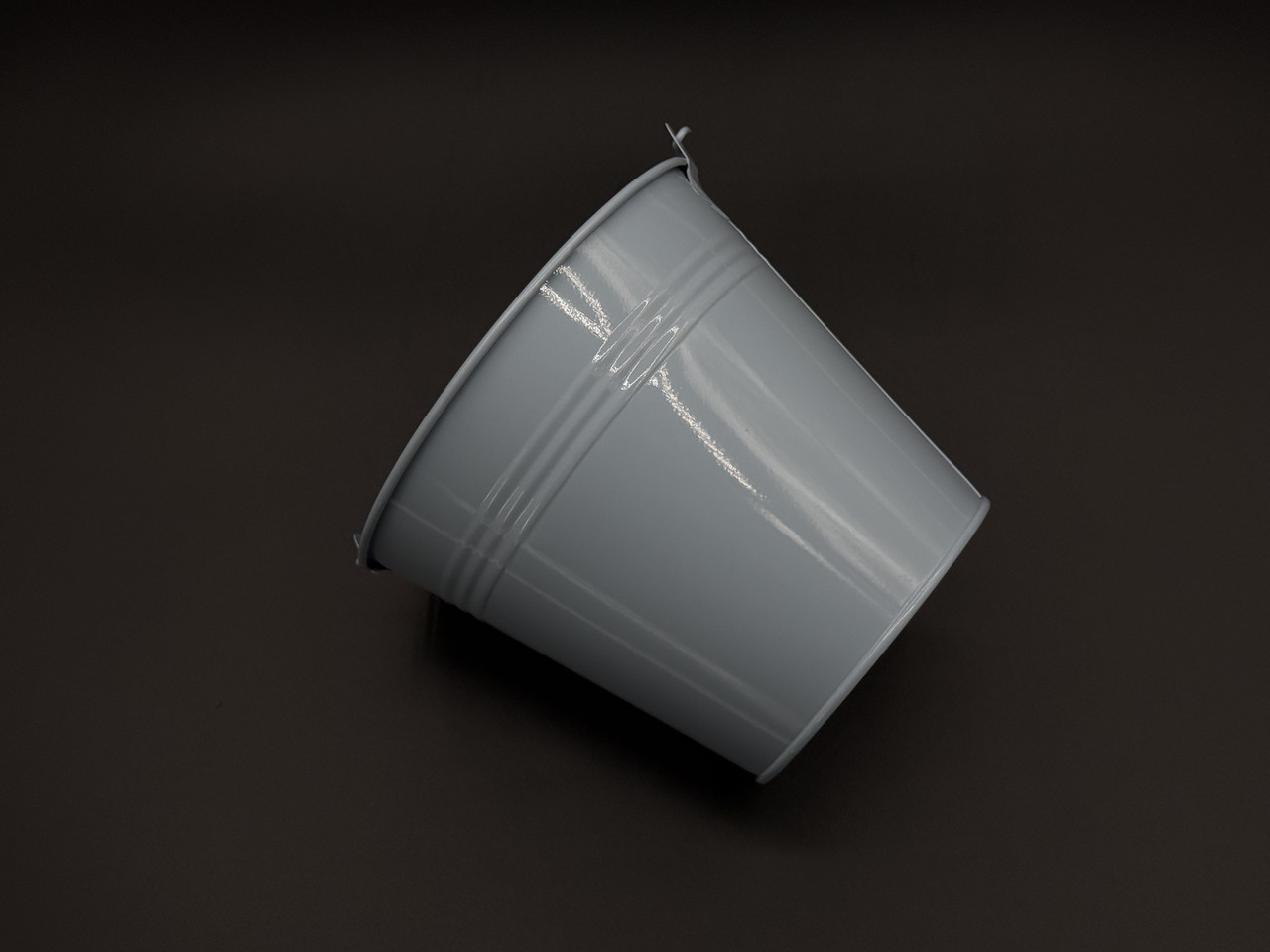 Відро декоративне металеве для квітів, вазонів. Колір блакитний. 14х16х11см, фото 1