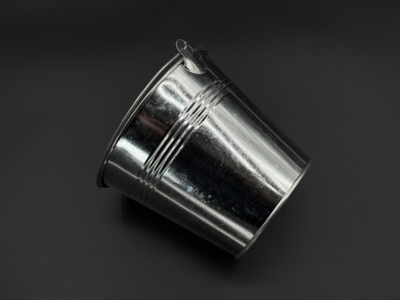 Декоративне відерце для квітів металеве Колір срібний. 12х13,5х9,5см, фото 1