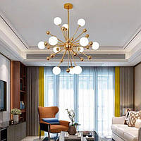 Люстра Кульбаба 12 кульок 36W Золота