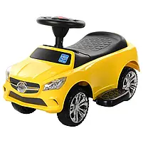 Машинка-толокар з батьківською ручкою M 3503C-6 жовта, музична, фото 4