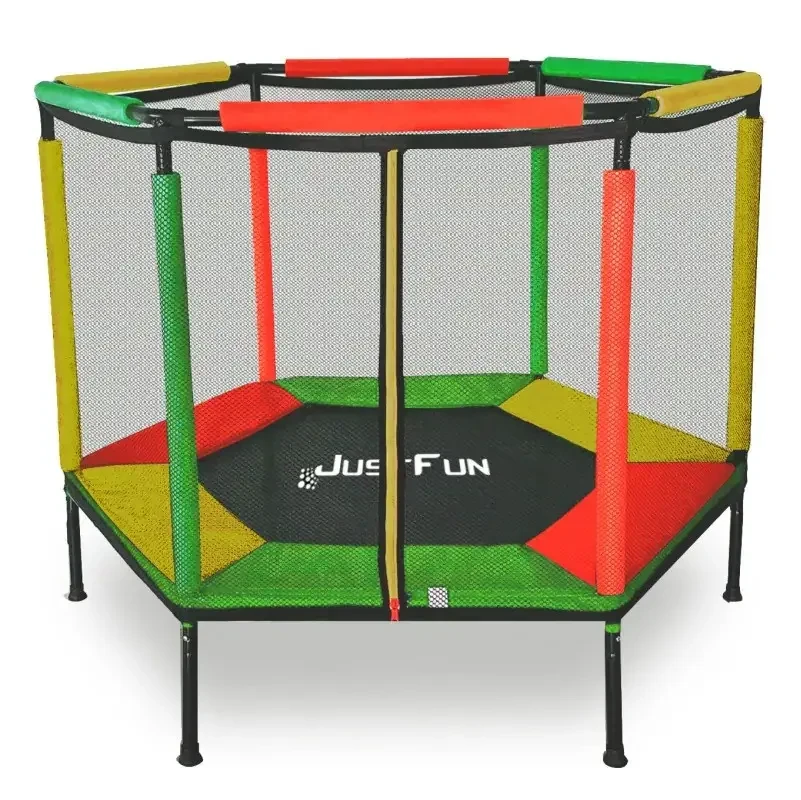 Батут-манеж пружинний із захисною сіткою Just Fun COLORFULL (діаметр 140 см)