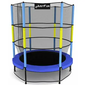 Батут із захисною сіткою Just Fun New-Blue (діаметр 140 см)