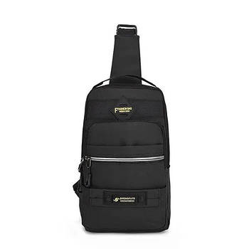 Чоловіча сумка тканинна через плече 28*18 см на блискавці з кишенею Kay