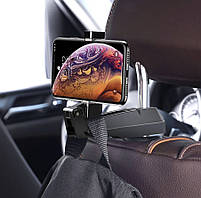 Автотримач для телефона Baseus Backseat Vehicle Phone Holder Hook Black, фото 9