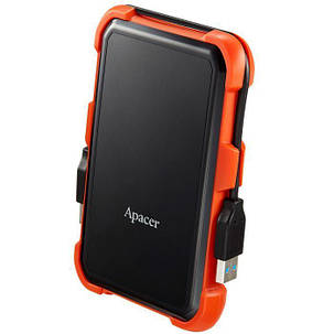 Зовнішній жорсткий диск 2.5" USB 2.0TB Apacer AC630 Black/Orange, фото 1
