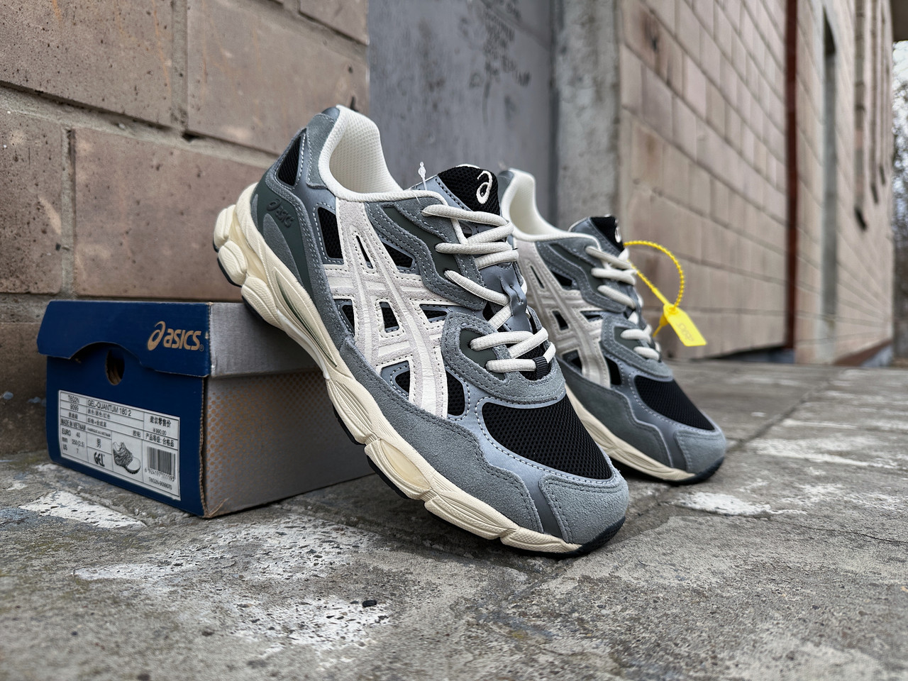 Чоловічі кросівки Asics Gel-NYC Grey Green сірі з зеленим