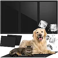 Охолоджувальний гелевий килимок для домашніх тварин 90х50 см Purlov (10937) Чорний колір