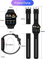 LLKBOHA Smartwatch Men з функцією телефона — 1,85-дюймовий смарт-годинник із датчиком SpO2/пульсу, датчиком сну, ша, фото 4