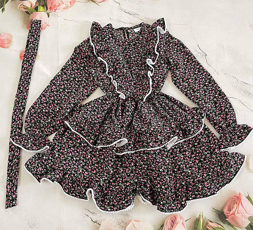 Сукня для дівчинки з рукавом Карелія| розміри 122-146р., фото 1