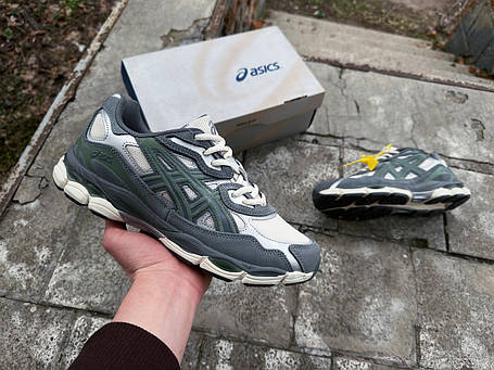 Чоловічі кросівки Asics Gel-NYC Grey Khaki сірі з хакі, фото 1