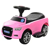 Каталка-толокар M 3503A-8 2в1 (батьківська ручка), музика, світло, підставка для ніг, на бат., рожева., фото 4