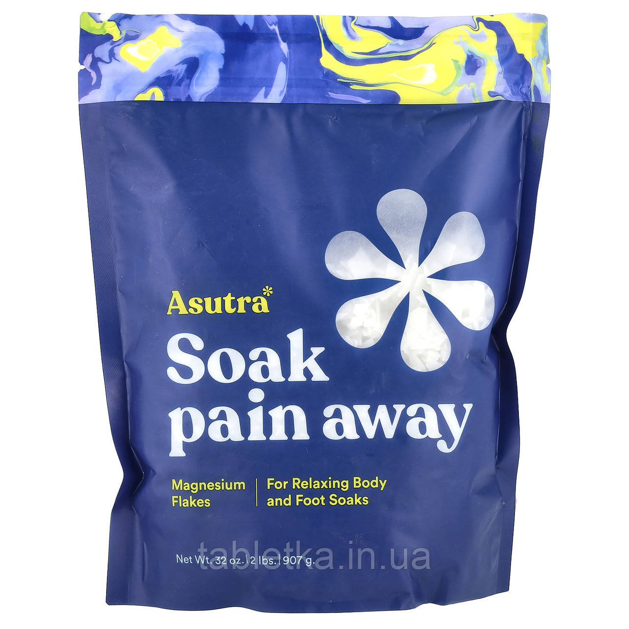 Asutra, Soak Pain Away, Magnesium Flakes, 2 lbs (907 g) Дніпро