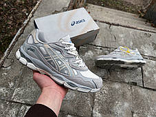 Чоловічі кросівки Asics Gel-NYC Grey White сірі з білим, фото 3