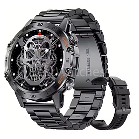 Смарт-годинник чоловічий у металевому корпусі з двома ремінцями Modfit K52 Black