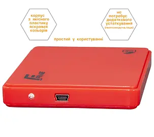 Зовнішня кишеня Frime SATA HDD/SSD 2.5", USB 2.0, Plastic, Red (FHE15.25U20), фото 2