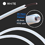 Тефлонова трубка KINGROON PTFE White, зовнішній D4 мм, внутрішній D2 мм, Білий (B0030) / ПТФЕ трубка для 3Д-принтера, фото 3