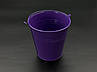 Декоративне відерце для квітів металеве Колір фіолетовий. 10,7х10,5х7,5см, фото 2