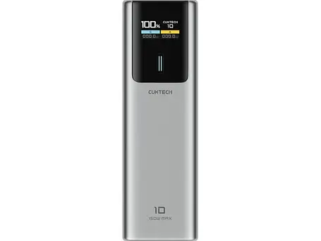 Зовнішній акумулятор (павербанк) CUKTECH PB100P 10000 mAh 150 W Grey, фото 1