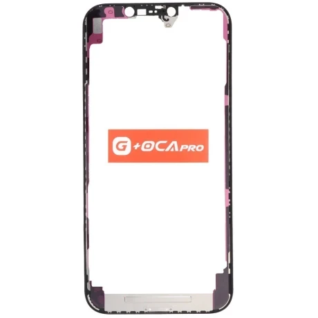 Скло дисплея з OCA плівкою, рамкою та сiточкою для Apple iPhone 12 Pro Max (Чорне) G+OCA Pro