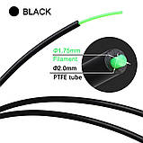 Тефлонова трубка KINGROON PTFE Black, зовнішній D4 мм, внутрішній D2 мм, Чорний (B1166) / ПТФЕ трубка для 3Д-принтера, фото 3