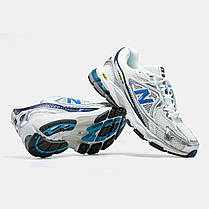 Чоловічі Кросівки New Balance 1064 White Silver Blue / Нью Беланс 1064 Білі із Сріблястим та Синім, фото 6