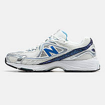 Чоловічі Кросівки New Balance 1064 White Silver Blue / Нью Беланс 1064 Білі із Сріблястим та Синім, фото 4
