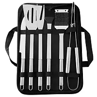 Набір аксесуарів для барбекю, мангала і гриля на 6 предметів у чохлі 40х10х5 см мангальне приладдя