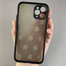 Чохол для iPhone 11 Pro чохол із чорним обідком із принтом білих ромашок на телефон айфон 11 про q03l, фото 2