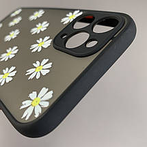 Чохол для iPhone 11 Pro чохол із чорним обідком із принтом білих ромашок на телефон айфон 11 про q03l, фото 5