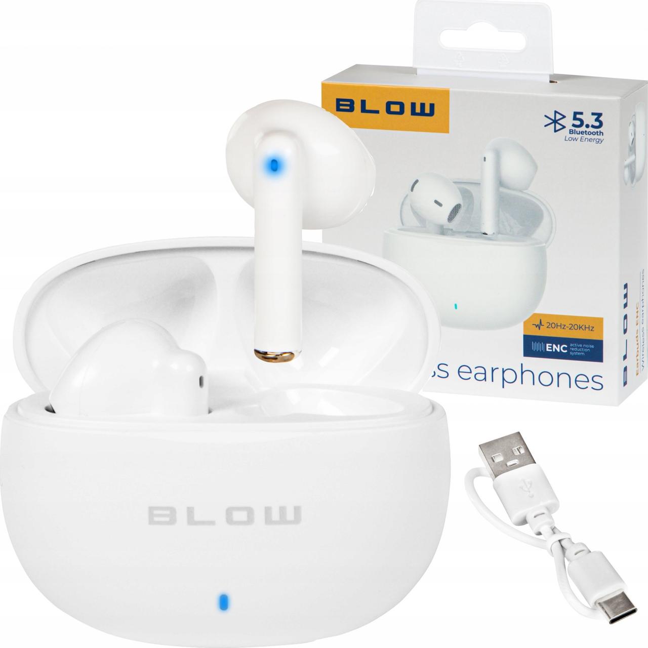 Навушники TWS Blow Earbuds ENC White, фото 1