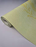 Шпалери вінілові 10 × 0.53 м Marburg 79329, салатові з орнаментом для вітальні, спальні, коридору, кухні, фото 3