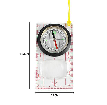 Компас картографічний з лінійкою та шнурком Solve (KT6008910) peremogaua