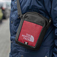 Сумка барсетка через плече The North Face Split чорна тканинна молодіжна месенджер tnf