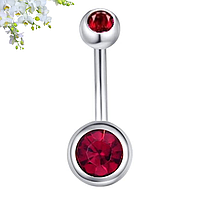 Банан для пірсингу пупка сталь 316L Mr.Piercing 11х1.6х5/8 Pomegranate