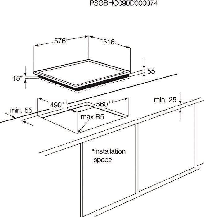Електрична варильна поверхня AEG HK634021XB, фото 1