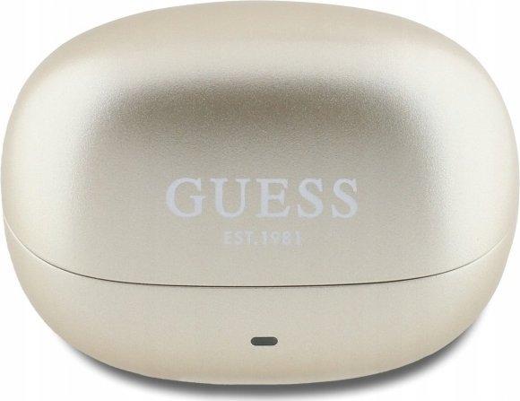 Навушники TWS Guess Capsule Printed Logo Gold (GUTWST88MCTGD)