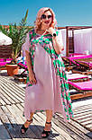 Літня штапельна сукня-розлітайка вільного крою супербатал (р.64-70). Арт-3113/21, фото 4