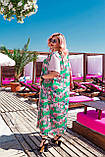 Літня штапельна сукня-розлітайка вільного крою супербатал (р.64-70). Арт-3113/21, фото 5