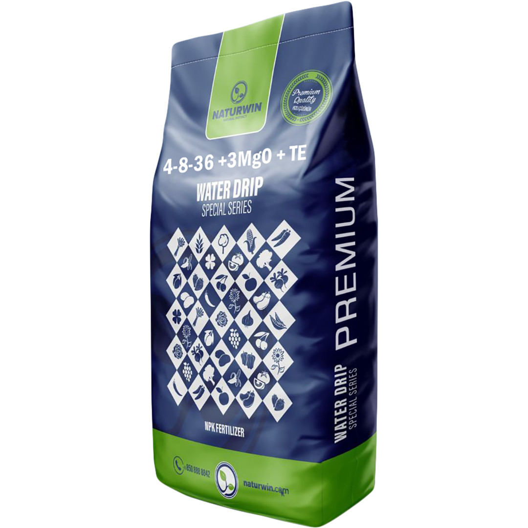 Добриво комплексне водорозчинне Naturwin 4-8-36+3Mg+ МE (25 кг)