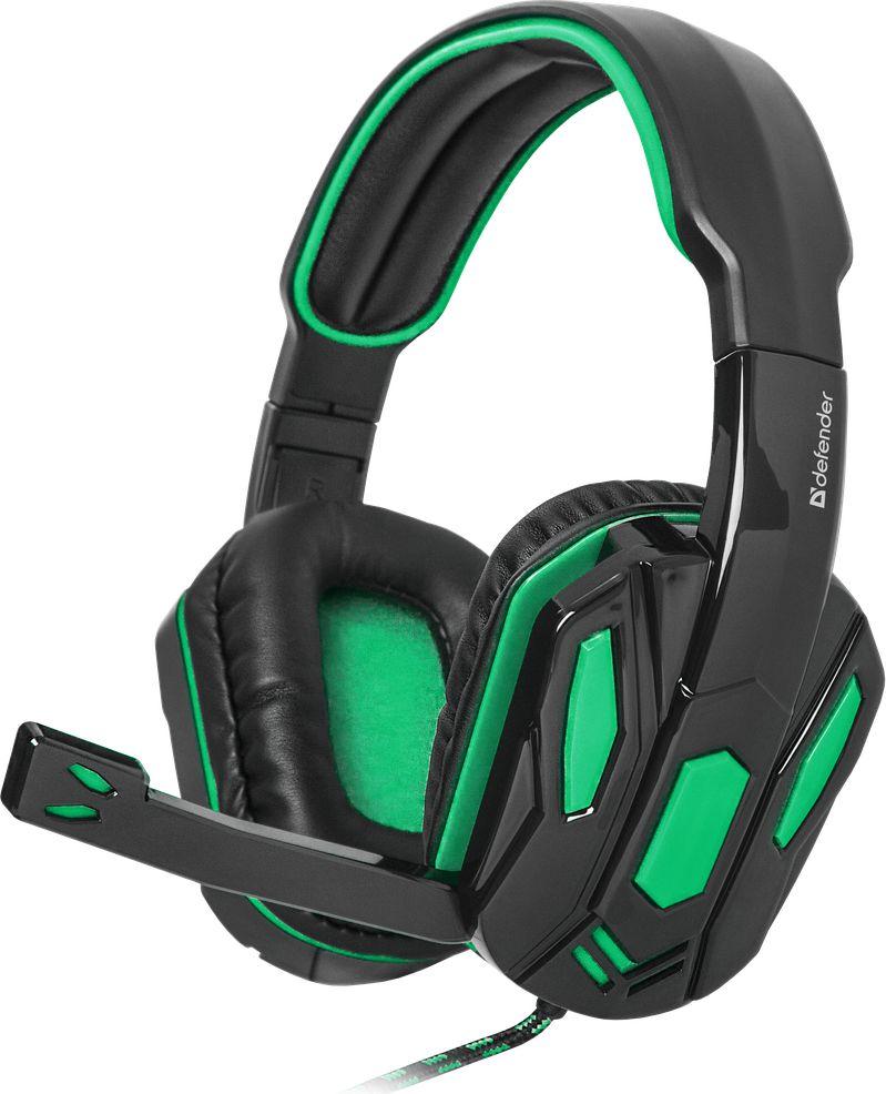 Навушники з мікрофоном Defender Warhead G-275 Green (64122)