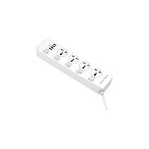 Фільтр живлення ProLogix Premium (PR-SC4408W) 4 розетки, 4 USB, 2 м, з вимикачами, білий, фото 6